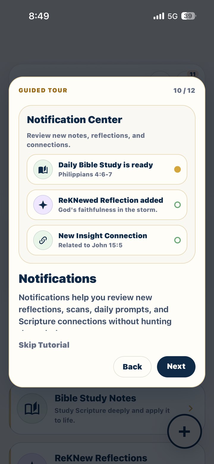 ReKNewed Notification Center