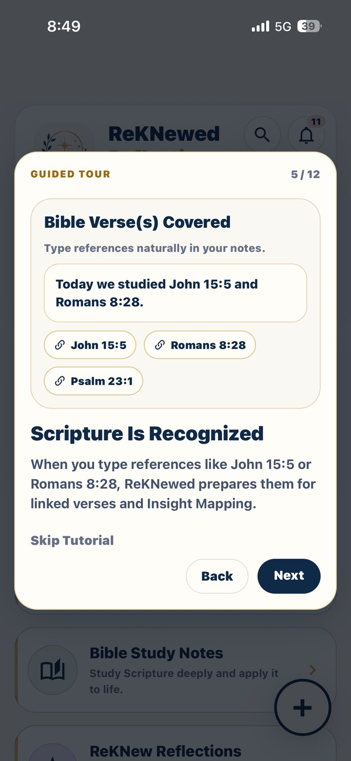 Scripture recognition in ReKNewed